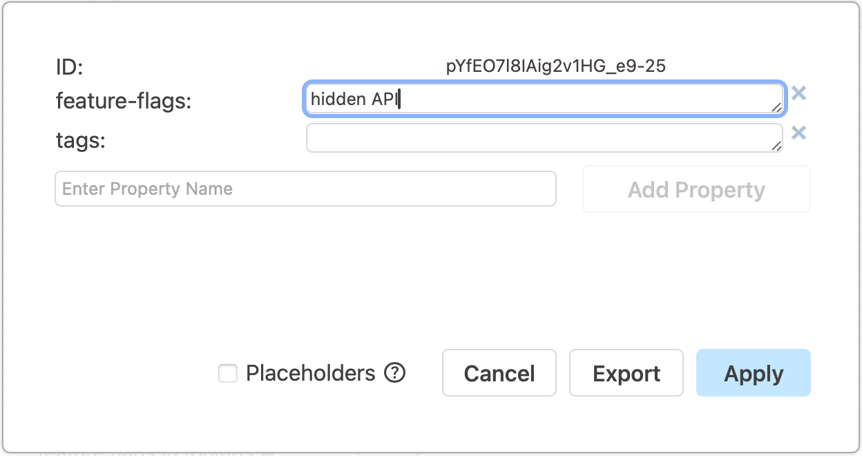 Add feature flags to a custom shape property in your gitflow diagram