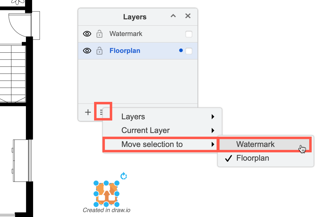 Change the opacity of all shapes and images in your watermark to make it more or less obvious